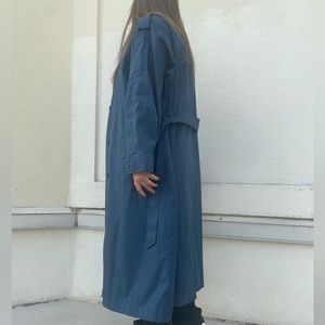 Blue trench coat